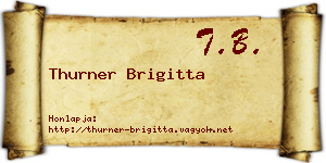 Thurner Brigitta névjegykártya